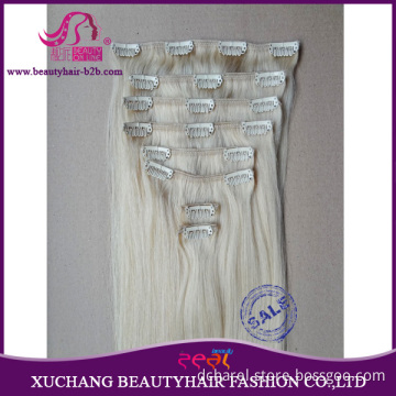 Virgin Remy Blond European Hair Clip in Hair Extensions